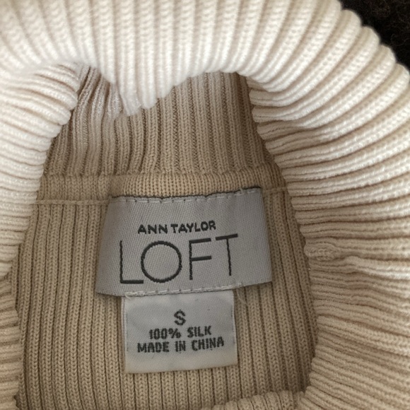 Cream silk turtleneck- classy winter base layer - Picture 6 of 6